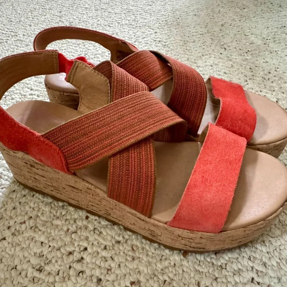 SOREL Women's Red Platform Sandals